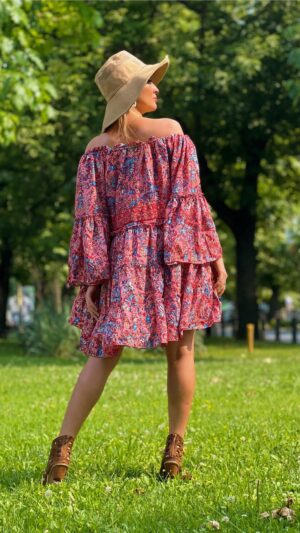 Rochie de vara, cu imprimeu floral - Boho August