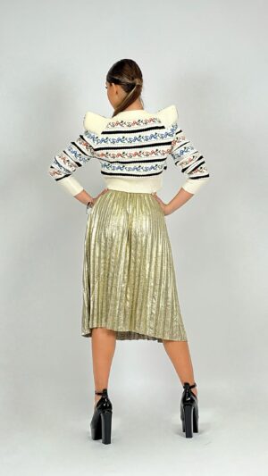 Fusta midi plisata - Golden Gala