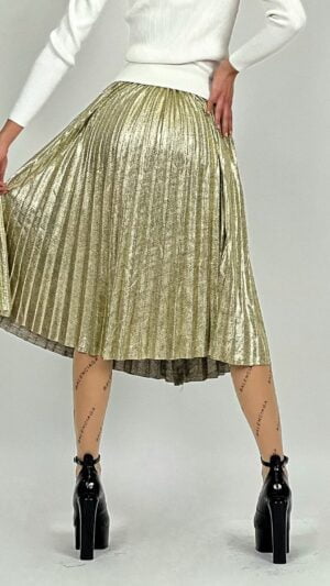 Fusta midi plisata - Golden Gala