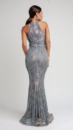 Rochie sirena din paiete cameleon – Amour