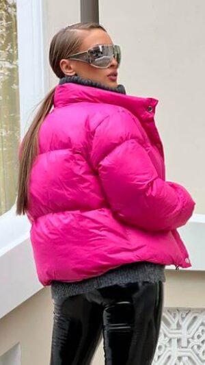 Geaca scurta din fas lucios - Pink Skate 3 Geaca scurta din fas lucios - Pink Skate