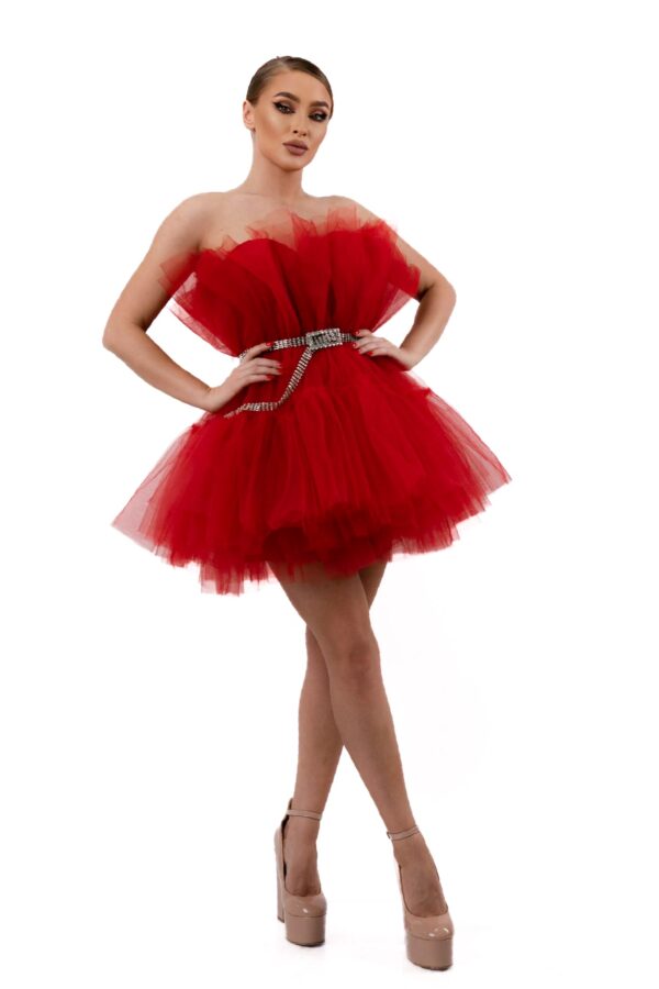 Rochie baby doll rosie din tulle – Ballerina Red