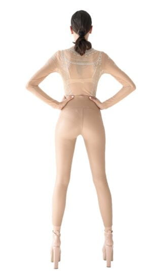 Body Transparent Cu Aplicatii Din Cristale - Beige Victoria