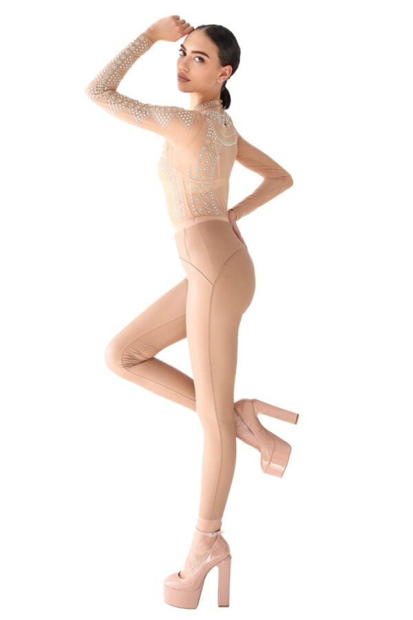 Body Transparent Cu Aplicatii Din Cristale - Beige Victoria