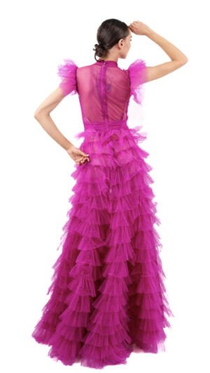 Rochie lunga din tulle - Purple Swan