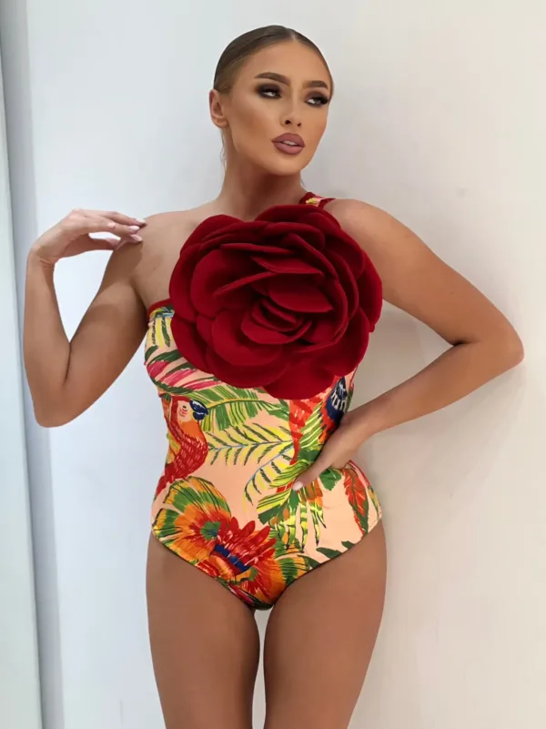 Body dama elegant cu imprimeu- Diva Rio