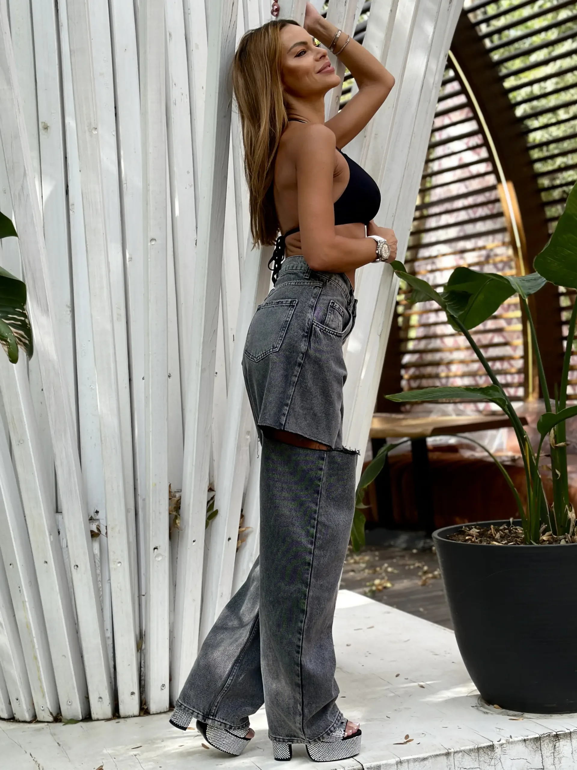 IMG_9660 Blugi dama casual gri - Grey Fantasy