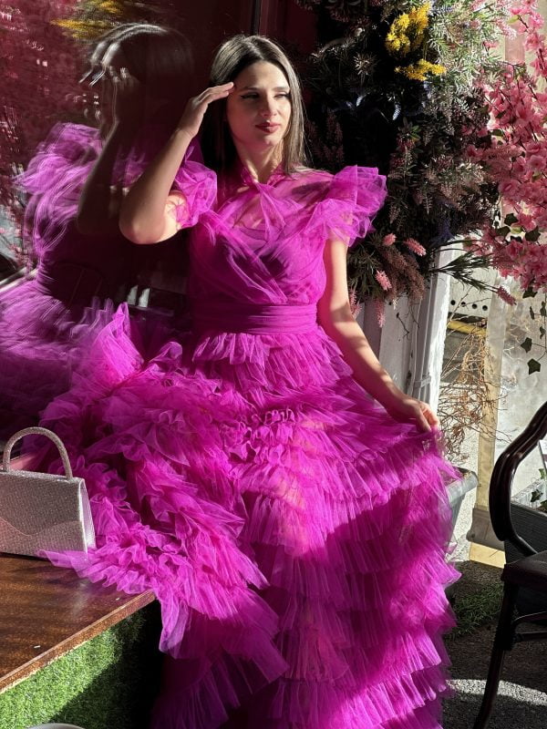 Rochie lunga din tulle - Purple Swan